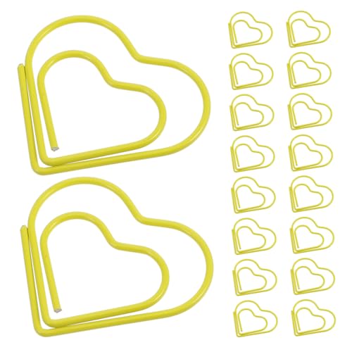 Angoily 100 Stück Liebesbriefhalter herzförmige kleine Büroklammer Halter für Büroklammern Niedliche Heftklammern winzige Heftklammern Mini-Bindeklammern Metall Yellow Angoily 100 Stück Liebesbriefhalter herzförmige kleine Büroklammer Halter für Büroklammern Niedliche Heftklammern winzige Heftklammern Mini-Bindeklammern Metall Yellow von Angoily