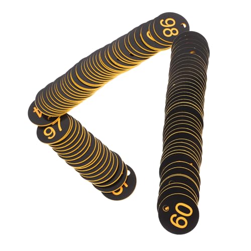 Angoily 100 Stück Nummernschild schlüsselanhänger schlüsselanhanger Plastiketiketten Kennzeichnungssystem Nummerierte Tags ID-Nummern-Tags Zahlen aus Plastik PVC Black Angoily 100 Stück Nummernschild schlüsselanhänger schlüsselanhanger Plastiketiketten Kennzeichnungssystem Nummerierte Tags ID-Nummern-Tags Zahlen aus Plastik PVC Black von Angoily