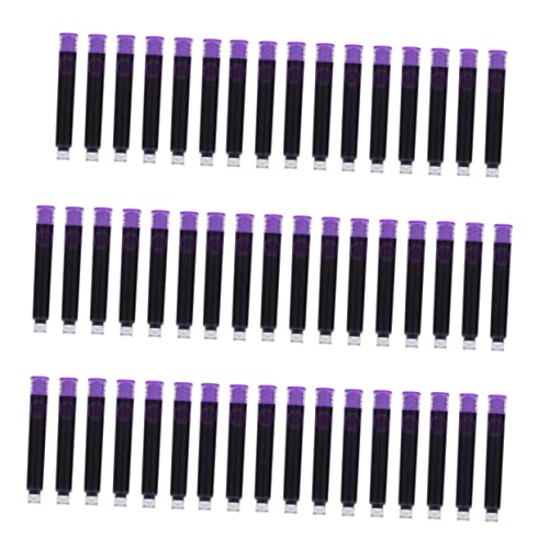 Angoily 100 Stück Tintenbeutel Nachfüllungen Tinte Füllfederhalter Füllfederhaltertinte schreibutensilien kaligraphiestift kartusche Zeichenstift Tinte löschbare Stifttinte Plastik Violett von Angoily