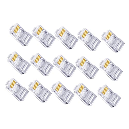 Angoily 100Stücke Crimpstecker Netzwerkkabelanschluss Modularer Für Standardkabel Mit Goldbeschichtetem Chip Für Cat Kabel Umweltfreundliches Material von Angoily