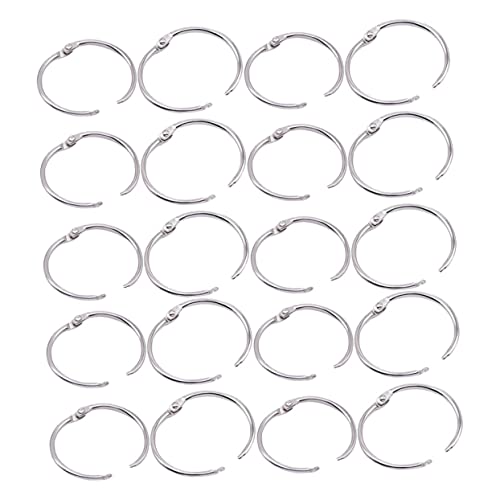 Angoily 100Stücke Metallbindungsringe Lose Blattringe Für Buchbindung DIY Kalender Leicht Zu Öffnen Schließen Für Notizblöcke Und Scrapbooking Tragbar von Angoily
