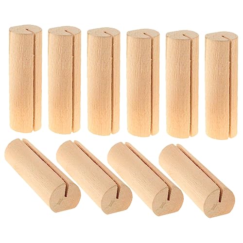 Angoily 10Stücke Holz Tischkartenhalter Zylindrische Fotohalter Für Hochzeiten Feiern Und Veranstaltungen Stabiler Platzkartenhalter Für Menükarten Und Notizen Rustikales Design von Angoily