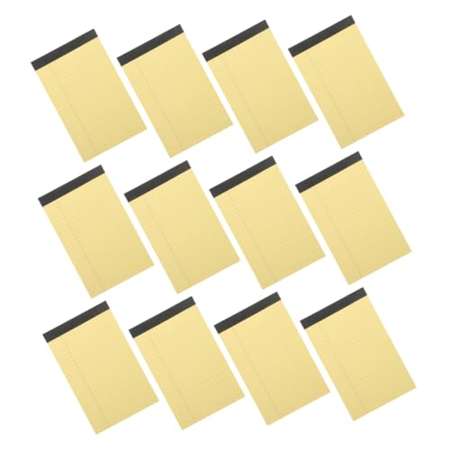 Angoily 12 Notizbuch Notizblock Schule Schreiben Hinweis Pads Klein Büro Regiert Legal Geschäft Gefüttert Jr Notizbilder Notizpolster Notizblöcke Masse Kleine Notizblöcke Papier Yellow von Angoily