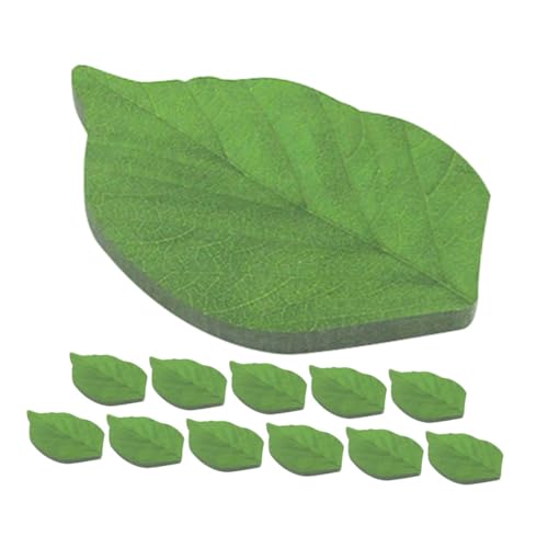 Angoily 12 Packungen Ästhetisches Schreibtischzubehör Notizen Memo-post Pinnwandblätter Nachrichtenerinnerung Einladung Geformt Klein Aufkleber Klebrig Memo-notizblöcke Pads Green Papier von Angoily