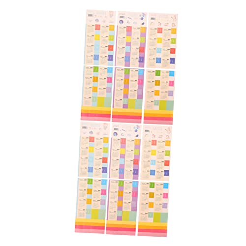 Angoily 12 Sets Kalenderaufkleber Monat Kleiner Selbstklebender Kalenderreiter Planeraufkleber Etikett Journalkalender Tageskalender Indexaufkleber Planaufkleber Indexaufkleber von Angoily