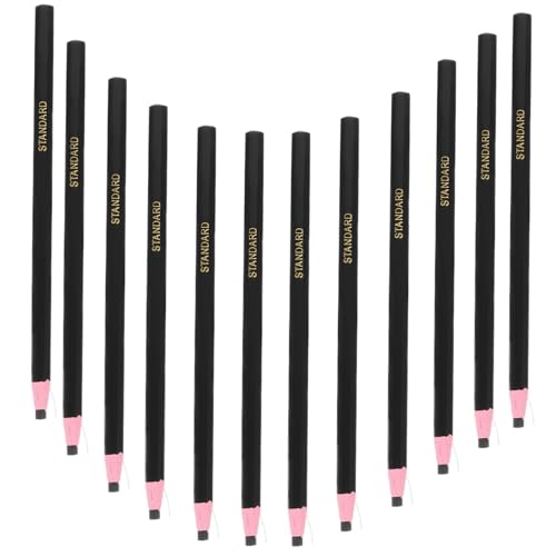 Angoily 12 Stück Buntstifte ziehen wachsmalstifte crayon bintstifte waxmalstifte Farbstifte zum Ausmalen für Erwachsene Bleistiftstifte leichter Wachsstift Bleistifte zeichnen Papier Black von Angoily