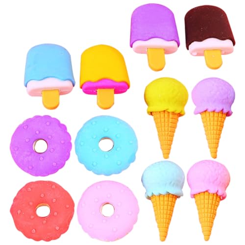 Angoily 12 Stück Kegeleisseraer zusammenstellen Party Mini löschbar Rosa Tipp Radiergummi für Radiergummis für Schulkinder Radiergummi im Fruchtstil Interaktive Spaß Eraser von Angoily