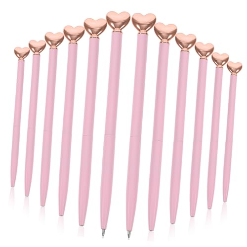 Angoily 12 Stück Metall Kugelschreiber Tragbarer Stift Ergonomischer Kugelschreiber Stift Für Den Täglichen Gebrauch Kreativer Studentenstift Bezaubernder Kugelschreiber von Angoily