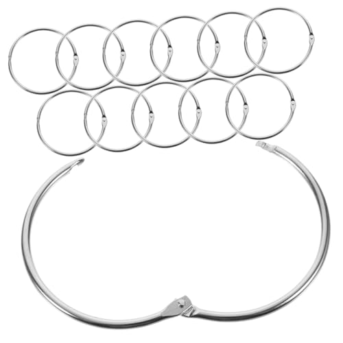 Angoily 12 Stück Scrapbook-Ringe aus Metall Bindung Gold Ringmappe Bindemittel runden bastelring ringbuch ordner schlusselringen metallring Ordnerringe exquisite Notizbuchbinderringe Eisen von Angoily