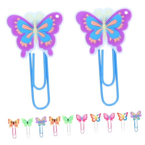 Angoily 12 Stück Softklebes Lesezeichen Papierclips für Büro Schmetterlingsklammern Schulmaterial Einzigartig geformte Büroklammern Dateiclips Büroklammern markieren PVC Angoily 12 Stück Softklebes Lesezeichen Papierclips für Büro Schmetterlingsklammern Schulmaterial Einzigartig geformte Büroklammern Dateiclips Büroklammern markieren PVC von Angoily