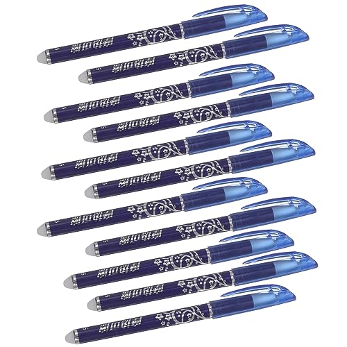 Angoily 12-teiliges Set Löschbarer Stift Löschbare Stifte Gelschreiber Für Blau Dünn Schule Erwachsene Stifte Ausradieren Manuskript-handschriftstifte Korrektur Blue Radiergummi von Angoily