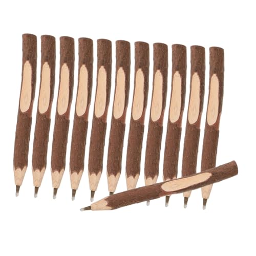 Angoily 12Stücke Holz Kugelschreiber Ästhetische Füller Für Frauen Bruchsichere Schreibgeräte Im Ast Schwarze Für Journaling Bürobedarf von Angoily