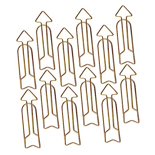 Angoily 12Stücke Pfeilförmige Büroklammern Aus Goldene Lesezeichen Clips Für Notizen Memo Halter Exquisite Bürodekoration Praktisch Und Langlebig Angoily 12Stücke Pfeilförmige Büroklammern Aus Goldene Lesezeichen Clips Für Notizen Memo Halter Exquisite Bürodekoration Praktisch Und Langlebig von Angoily