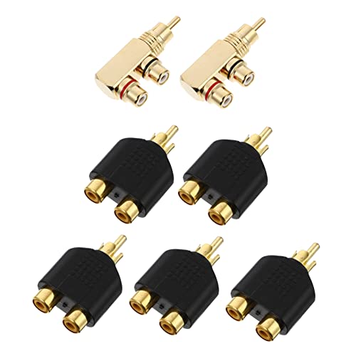 Angoily 14 Stck. Audio-Adapter video recorder videokassettenrekorder audio splitter funkübertragungssystem für tv Konverter männlich 90-Grad-Splitteranschluss 90-Grad-Audiostecker Kupfer Angoily 14 Stck. Audio-Adapter video recorder videokassettenrekorder audio splitter funkübertragungssystem für tv Konverter männlich 90-Grad-Splitteranschluss 90-Grad-Audiostecker Kupfer von Angoily