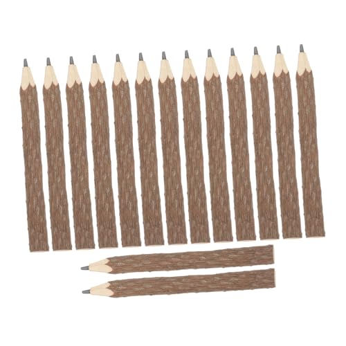 Angoily 15 Stück Bleistift Aus Natürlicher Rinde Bauernhaus-graphitstifte Neuheiten-bleistifte Für Zweig Bleistifte Masse Klobig Umwelt Baumstift Geburtstag Light Brown Protokoll von Angoily