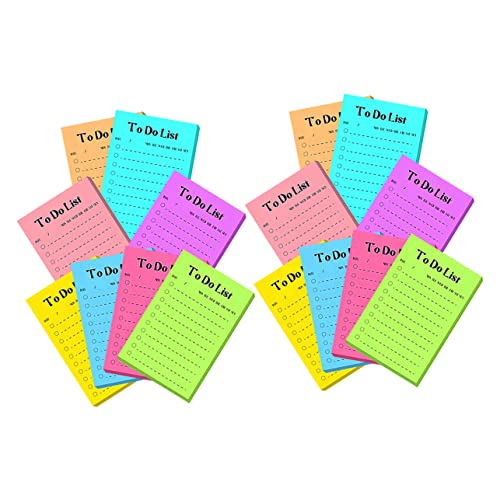 Angoily 16 Fluoreszierendes Papier Einzigartige Notizen Zubehör Beachten Aufkleber Für Notizblöcke Mini-notizen Buchregisterkarten Malbuchmarker Für Erwachsene Memo -notepad Pastell Liste von Angoily