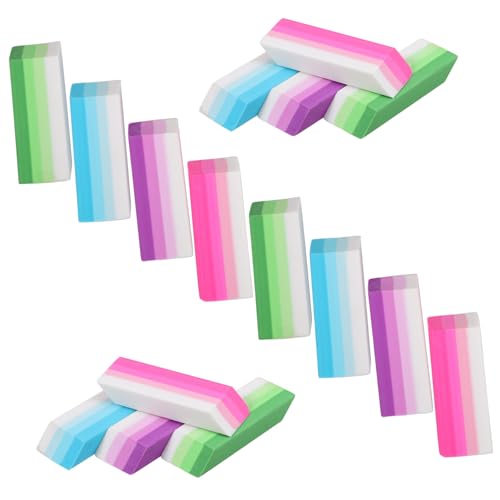 Angoily 16 Stück Farbiger Radiergummi Schule Mini-gummis Multipack Malen Kleine Radiergummis Masse Regenbogen Kind Mit Malerei Radiergummi Karikatur Kunst Für Bleistift Künstler Party von Angoily
