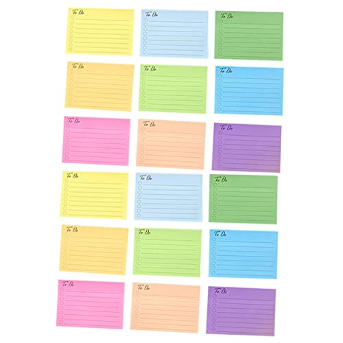 Angoily 18 Stück farbige Haftnotizen digitaler Notizblock Mini Flash -Karten Post büromaterial bürozubehör aufkleber bequeme Klebelaschen Notizblöcke für die Schule fluoreszierendes Papier von Angoily