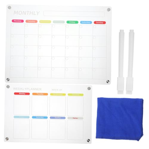 Angoily 1Satz Magnetische Kühlschrank Planertafel Löschbare Nachrichtentafel Monats und Wochenplaner Wiederverwendbar für To Do Listen Notizen und Erinnerungen Angoily 1Satz Magnetische Kühlschrank Planertafel Löschbare Nachrichtentafel Monats und Wochenplaner Wiederverwendbar für To Do Listen Notizen und Erinnerungen von Angoily