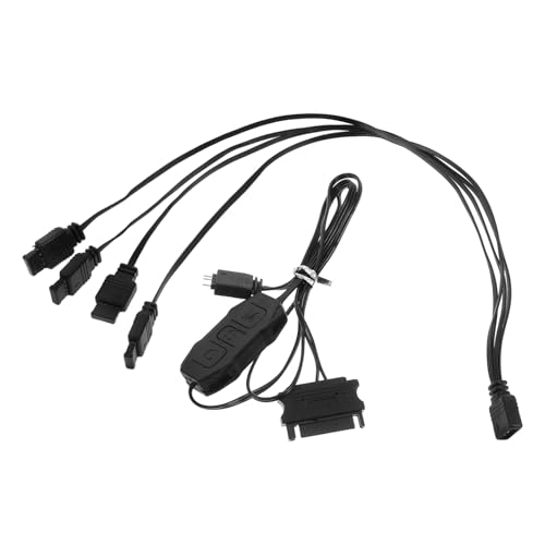 Angoily 1Satz RGB Controller mit Adapter RGB Sync Funktion für PC Beleuchtung Kompakte für Integration Gaming Setups Einfache Erweiterung für Mehrere Geräte Angoily 1Satz RGB Controller mit Adapter RGB Sync Funktion für PC Beleuchtung Kompakte für Integration Gaming Setups Einfache Erweiterung für Mehrere Geräte von Angoily