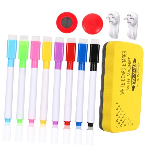 Angoily 1Satz Whiteboard Zubehör Stifte Magnet Pins Haken Radiergummi Magnetisch und Vielseitig Einsetzbar für Büro Schule und Zuhause für Kreative Planungen von Angoily