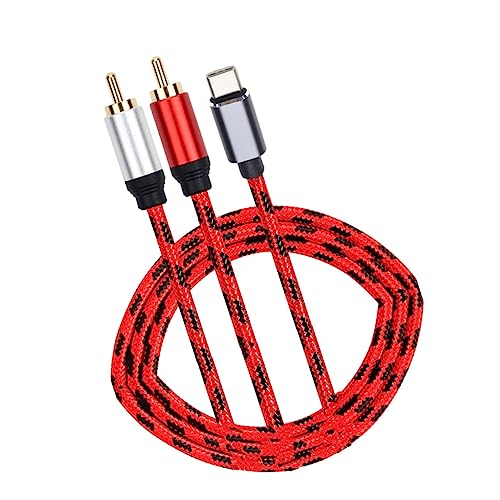 Angoily 1Stück Type C zu Audiokabel C Cinch für Notebook Smartphone Audiogeräte mit Aluminiumgehäuse für Hochwertige Klangübertragung Angoily 1Stück Type C zu Audiokabel C Cinch für Notebook Smartphone Audiogeräte mit Aluminiumgehäuse für Hochwertige Klangübertragung von Angoily