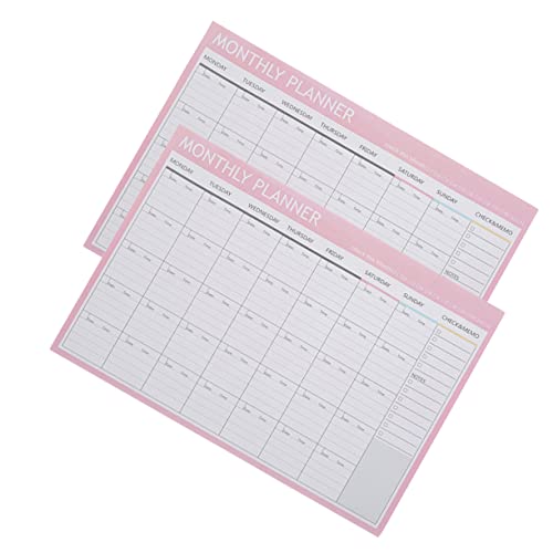 Angoily 2 Blätter Monatliches Plan -memorandum Planer Notizbuch Unterlage Planungsbuch Bürobedarf Memo -pad Büro-notizblock Schulbriefpapier Angoily 2 Blätter Monatliches Plan -memorandum Planer Notizbuch Unterlage Planungsbuch Bürobedarf Memo -pad Büro-notizblock Schulbriefpapier von Angoily