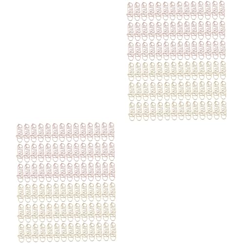 Angoily 2 Sätze Kreative Büroklammern Roségold Und Dekorative Clips Für Hochzeiten Notizen Lesezeichen Und Bürobedarf Organisieren Von Dokumenten Und Für Freunde Oder Familie 100 Stück * 2 von Angoily