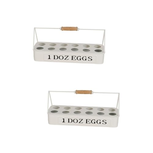 Angoily 2 Stk Tragbare Eierablage Bauerneierhalter Korb Zum Fixieren Von Eiern Eierträger Aus Metall Eierregal -eierhalter Reisen Vorrichtung Galvanisiertes Eisen Weiß Jahrgang Angoily 2 Stk Tragbare Eierablage Bauerneierhalter Korb Zum Fixieren Von Eiern Eierträger Aus Metall Eierregal -eierhalter Reisen Vorrichtung Galvanisiertes Eisen Weiß Jahrgang von Angoily