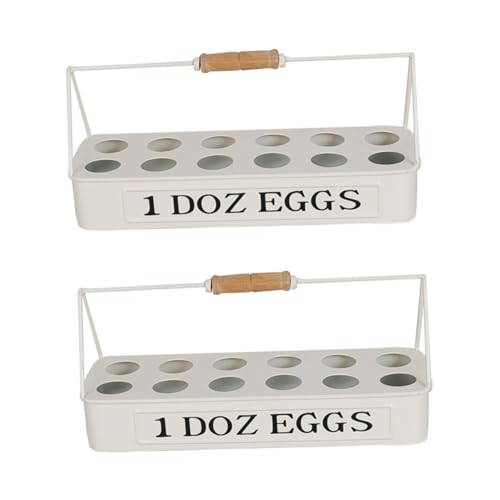 Angoily 2 Stk Tragbare Eierablage eiertablett egg tray Eierhalter Eierspendergestell Gemüsefach Essenstablett Aufbewahrungsbehälter für Eier sicherer Eierhalter leichter Luxus von Angoily