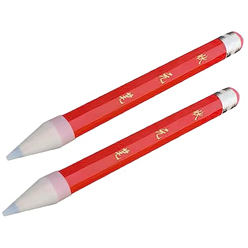 Angoily 2 Stück Bleistift Spaß Jumbo Kind Groß Zeichenstift Cartoonstifte Sommerstift Holz Rot von Angoily