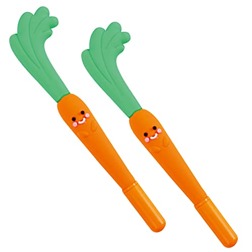 Angoily 2 Stück Karotte Gel stift lustige Stifte Produkt süße Stifte Fall machen Spaß gelstifte gel schreibstifte kugelschreiber wachsmalstift Stifte für Notizen schöner Gelstift Plastik von Angoily