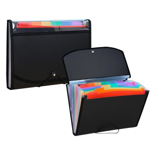 Angoily 2 Stück Mappe Faltbar Klein Lagerung Datei Ordner Falten Quittungsinhaber Praktische Dokumententasche Outdoor Aktentasche Organizer Für Office-dokumente Colorful Pvc von Angoily