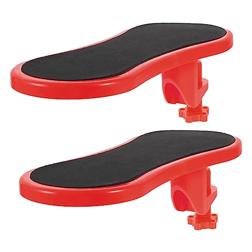 Angoily 2 Stück Mauspad Schreibtisch Armlehnenpolster Ergonomische Handgelenk Memory Schaum Armlehne Gaming Schreibtisch Ellenbogenstütze Bürobedarf Tischverlängerung Armlehne von Angoily
