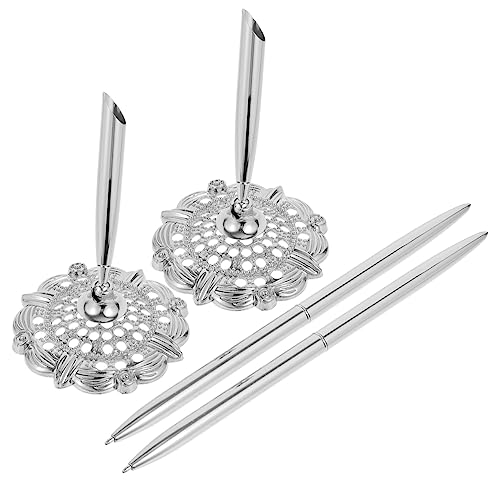 Angoily 2 Stück Signierstifte Bleistifte Make Up Pinselhalter Tarn Tintenstifte Büro Schildermarker Goldener Markierstift Beschriftungsmarker Stift Mit Ständer Nachfüllbar von Angoily