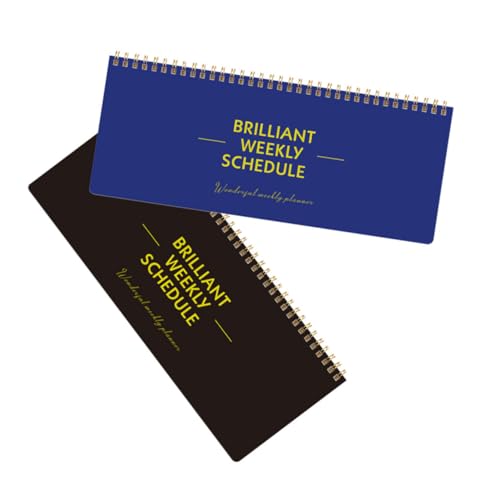 Angoily 2 Stück Wochenplaner-Notizblock Notizbücher täglich Wochenplanungsplaner wöchentlich Wochenplan Notizblock Notizbuch bürobedarf Agenda Notebook Business Planning Notebook Eisen von Angoily