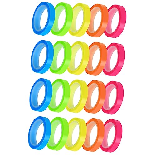Angoily 20 Rollen Transparente Haftnotiz Selbstklebende Klebestreifen Praktische Klebefahnen Klebriges Farbiges Klebeband Lesezeichen Registerkarten Highlighter-tape Das Haustier von Angoily