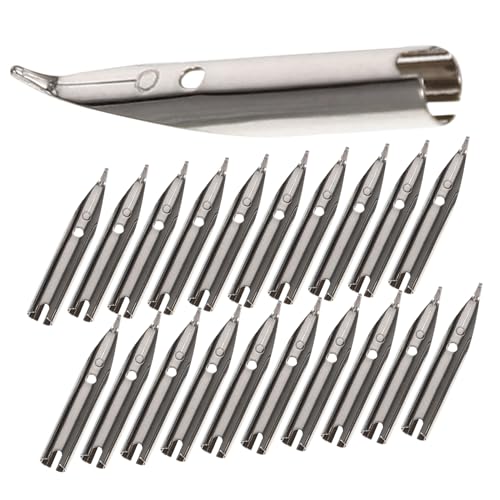 Angoily 20 Stück Kalligraphie -Nibs Schreiben kursiv Universal- Stummel schreibutensilien stifte handlettering Füllfederhalterspitzen Ersatzfedern für Füllfederhalter Metall Silver Angoily 20 Stück Kalligraphie -Nibs Schreiben kursiv Universal- Stummel schreibutensilien stifte handlettering Füllfederhalterspitzen Ersatzfedern für Füllfederhalter Metall Silver von Angoily
