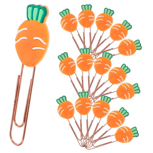 Angoily 20 Stück Karotten-Lesezeichen Mini-Büroklammer Karikatur Papierclips sortiert Bürobedarf Papier büroklammern Büroklammer-Memo Lesezeichen Büroklammer Clip-Lesezeichen Metall Orange Angoily 20 Stück Karotten-Lesezeichen Mini-Büroklammer Karikatur Papierclips sortiert Bürobedarf Papier büroklammern Büroklammer-Memo Lesezeichen Büroklammer Clip-Lesezeichen Metall Orange von Angoily