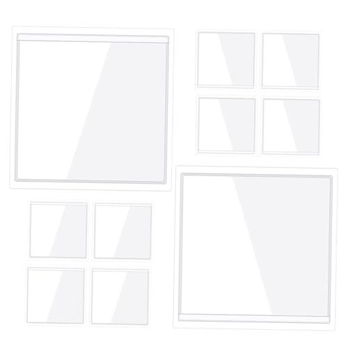 Angoily 20 Stück Karteikartenfach Klebrig Etiketten Vinyl Für Selbstklebend Mehrere Tasche Lagerung Kartenschutz Durchsichtige Kartenhalter Aus Kunststoff Klebekartenhüllen Transparent Pvc von Angoily