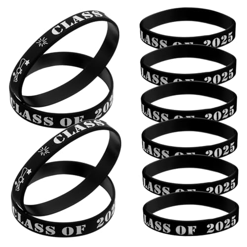Angoily 20 Stücke 2025 Thema Party Armbänder Armbänder Graduation Party Favors Graduation Armband Silica Gel von Angoily