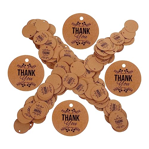Angoily 200 Stück Geschenkanhänger Zum Basteln Dankeschön Hängeetiketten Blanko Runde Etiketten Runde Aufkleber Buffet Bedruckt Kleine Klebeetiketten Kreis Hallo von Angoily