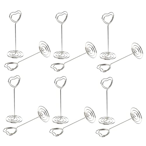 Angoily 20Stücke Herzform Tischkartenhalter Foto Clips Für Desktop Dekoration Memo Anmerkungsklemme Veranstaltungen Und Feierlichkeiten von Angoily