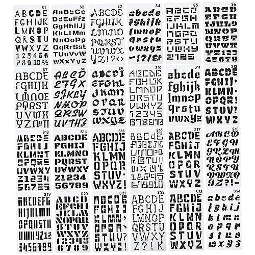 Angoily 24 Blatt Malvorlage Vorlagen Schablonen Zum Malen Von Buchstaben Alphabet Schriftzug Schreibschrift Buchstaben Schablonen Zahlen Kleinbuchstaben Schablone Zum Malen Malschablonen Angoily 24 Blatt Malvorlage Vorlagen Schablonen Zum Malen Von Buchstaben Alphabet Schriftzug Schreibschrift Buchstaben Schablonen Zahlen Kleinbuchstaben Schablone Zum Malen Malschablonen von Angoily