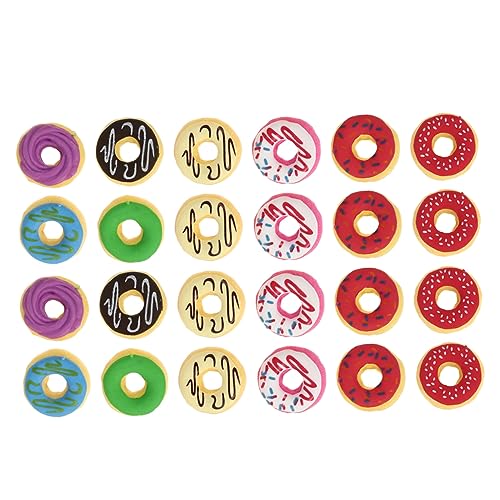 Angoily 24 Stück Donut-Radiergummi radiergummi erasers for Mini-Radiergummis für Radiergummi für Mini-Donut-Anhänger Radiergummis für von Angoily