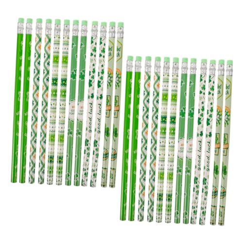 Angoily 24 Stück Vierblatt Bleistifte Kinderstifte Malstifte Originelle Bleistifte Für Geschenkstifte Mit Radiergummi Tragbarer Zeichenstift Aus Holz von Angoily