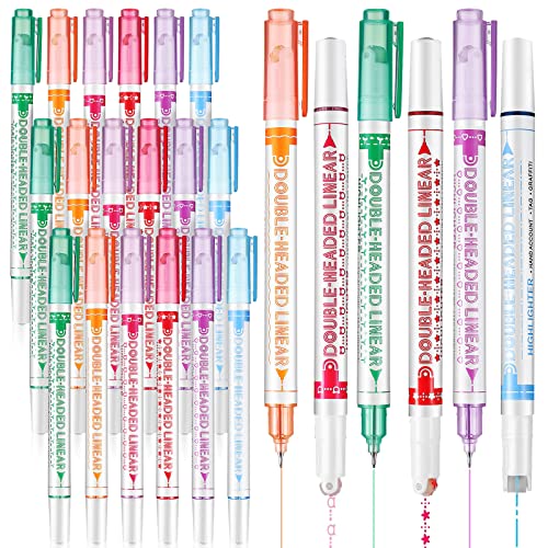 Angoily 24Stücke Spitze Kurven Highlighter Stifte Fluoreszierende Markierstifte Für Schule Büro Und Kreativprojekte Planer Scrapbooking Und DIY Journale von Angoily