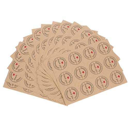 Angoily 25 Blatt selbstklebendes Etikett briefumschläge Aufkleber einkaufsrucksack scrabbook süssigkeiten mitgebsel büwa umschlag stickers stickers einkaufstasche packete Kraftpapier Khaki von Angoily