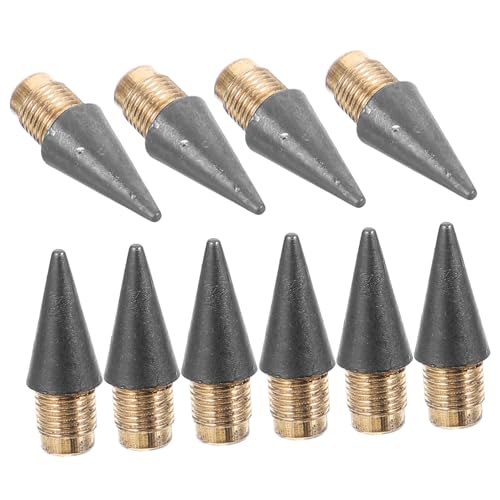 Angoily 25 Stück glatte Bleistiftspitzen Austauschbar ewige Bleistiftmine everlasting pencil bleistifthalter buntstifte tragbare Bleistiftköpfe Ersatztipps für den Forever-Bleistift Black von Angoily