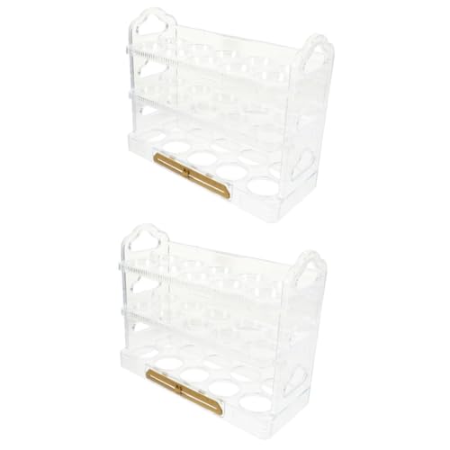 Angoily 2St Aufbewahrungsbox für Eier Eierorganisator für die Küche Mini-Kühlschrankbehälter Eierhalter egg holder for refrigerator Wiederverwendbarer Eierhalter Eierablage pp von Angoily